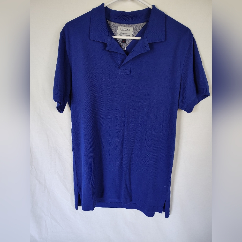 Vibrant Blue Polo Shirt with Relaxed Fit